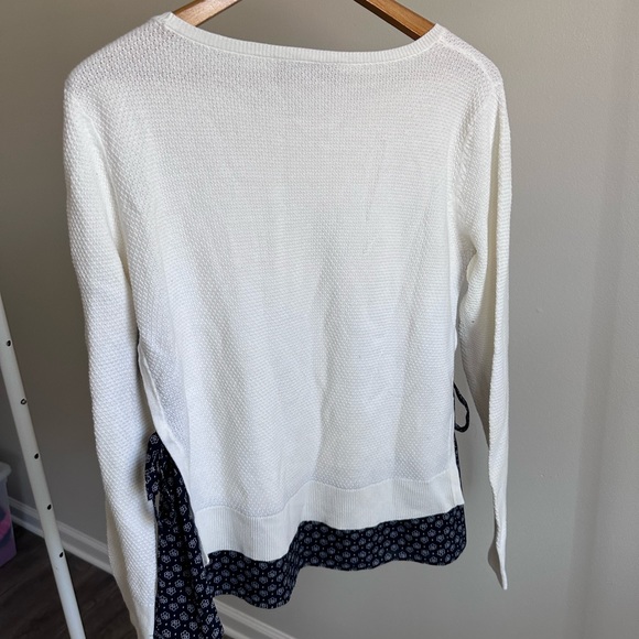 Loft flounce sweater navy blue size small - Picture 2 of 4